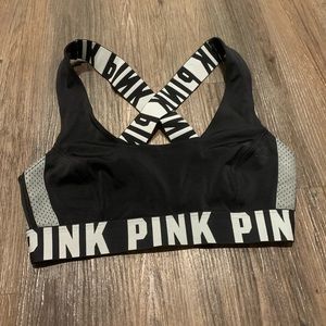 Pink sports bra